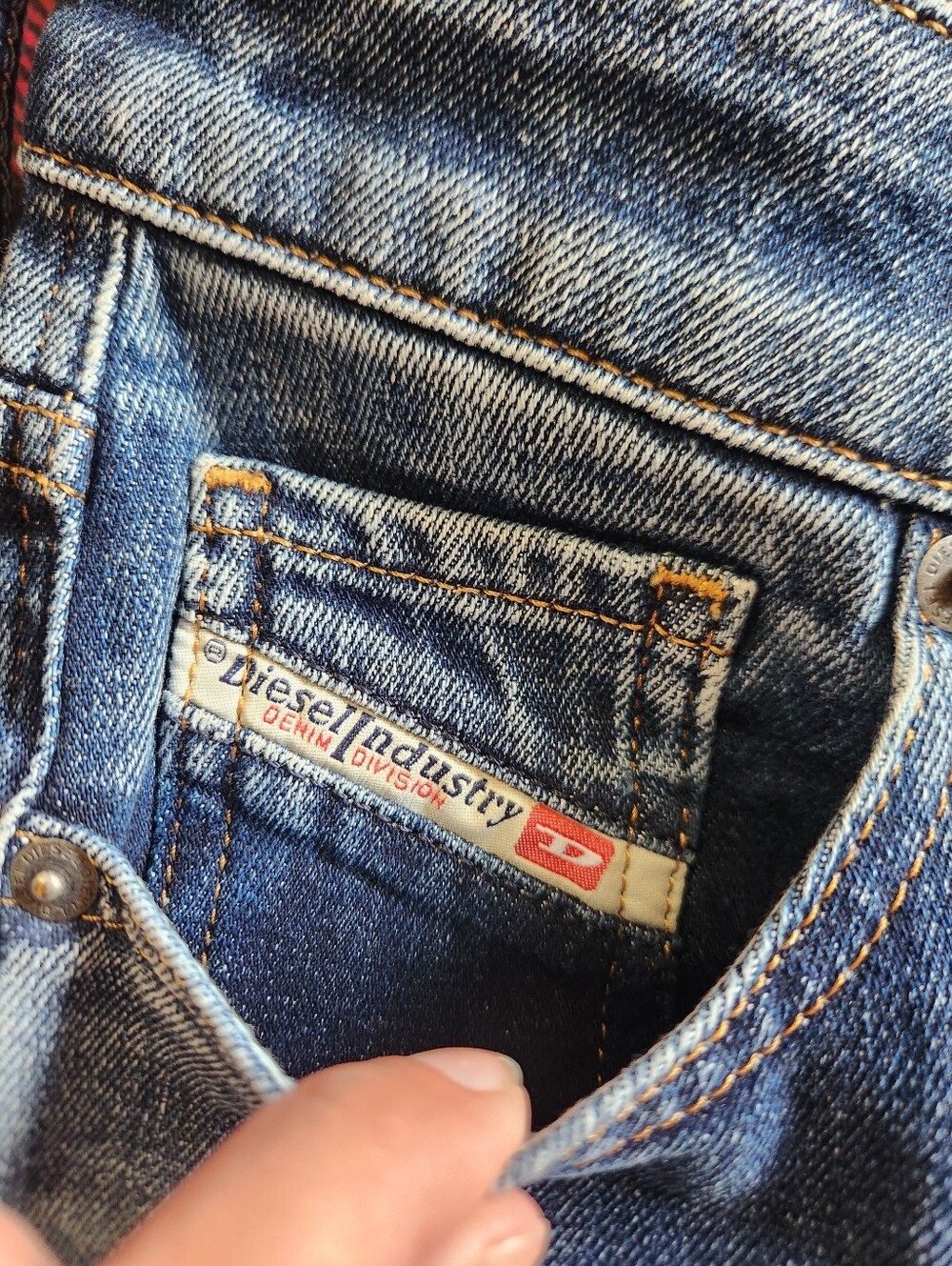Diesel D-Joy 009VY High Rise Slim Tapered Denim Jeans Blue Wash W26 Like New Y2K - Picture 11 of 15